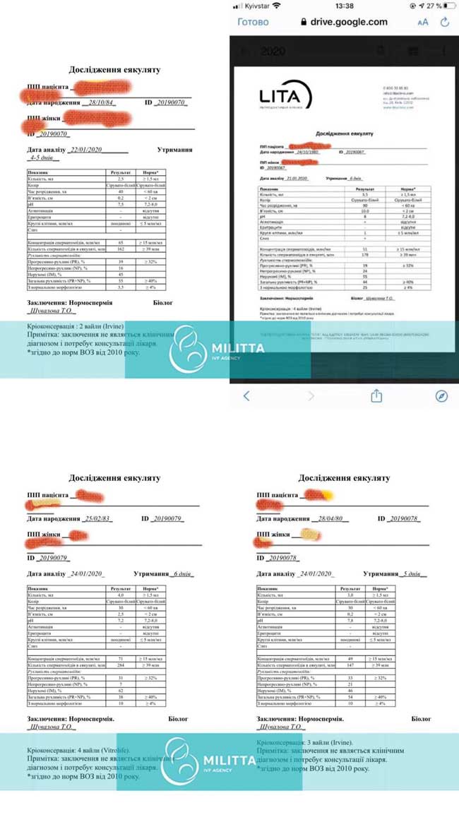 马丽塔1月试管助孕包成功的客户精子统计报告