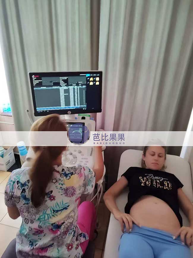 乌克兰试管妈妈孕20周B超